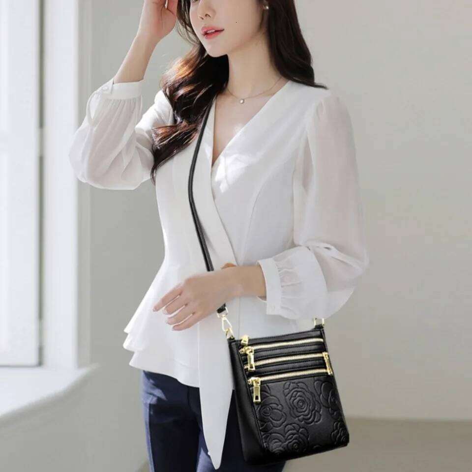 Three Zippers Design Crossbody for Soft Leather Handbags High Quality Shoulder Bag Bolsa Women Messenger Bags Sac