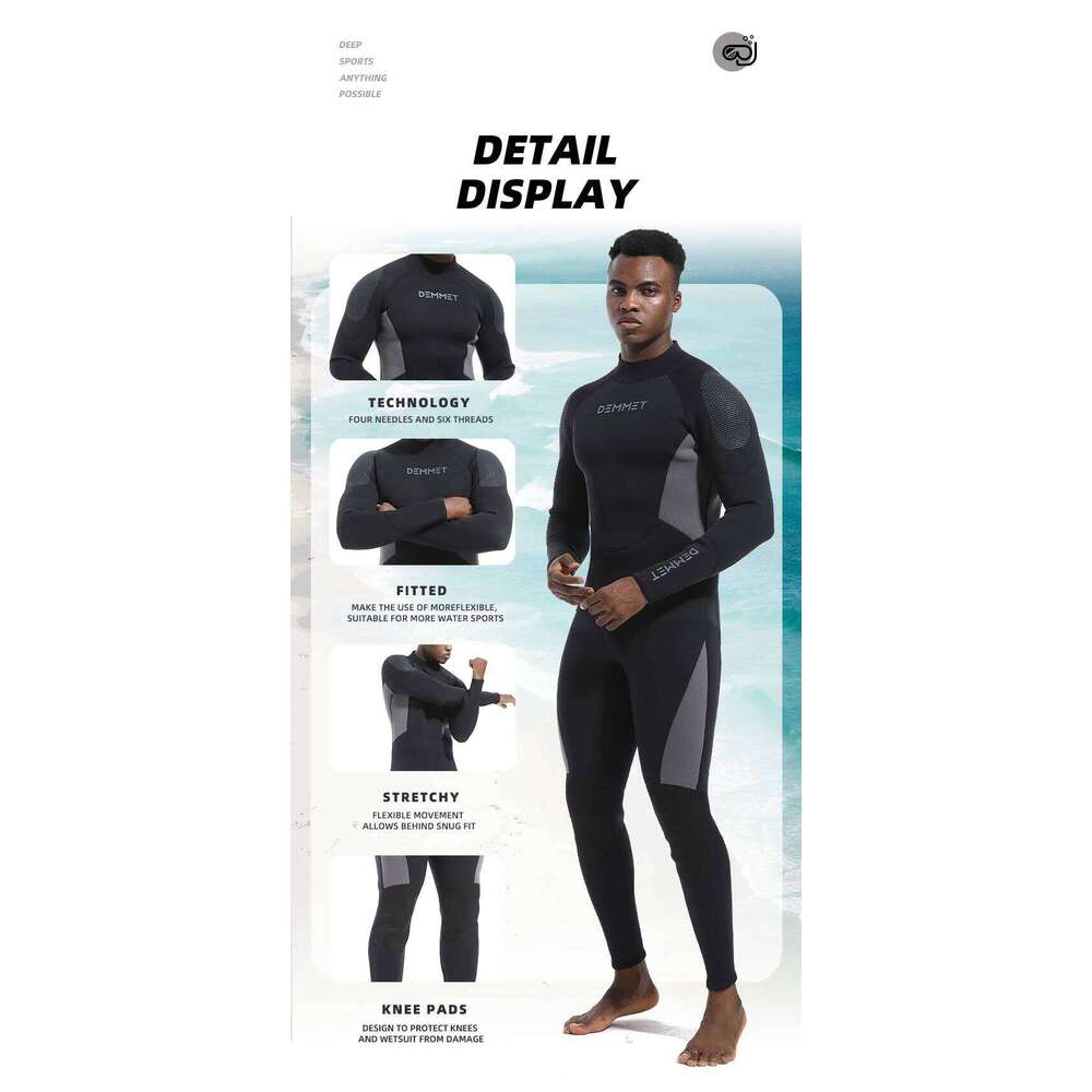 Wetsuits Men Women 1.5/3MM Neoprene Diving Surfing Suits Snorkeling Kayaking Spearfishing Freediving Swimming Full Body Thermal