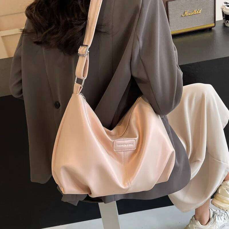 2025 NEW Women Large Capacity Tote Korean style Female PU Leather Shoulder Crossbody Bag Commuter for shopping