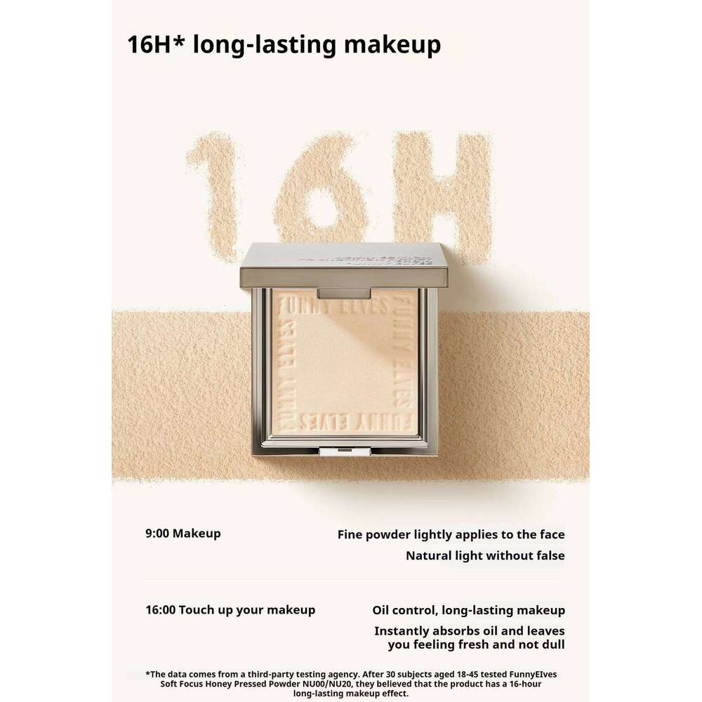 Funnyees Setting Pressed Powder Matte Finish Compact Oill Control 16H Longlasting Durable Waterproof Invisible Pores Concealer X25071