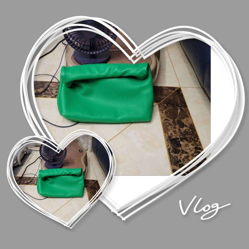 Leather Handbag Big Magic Stick Top Layer Women'sOriginal Designer Personalized Curling Armpit Green Bag