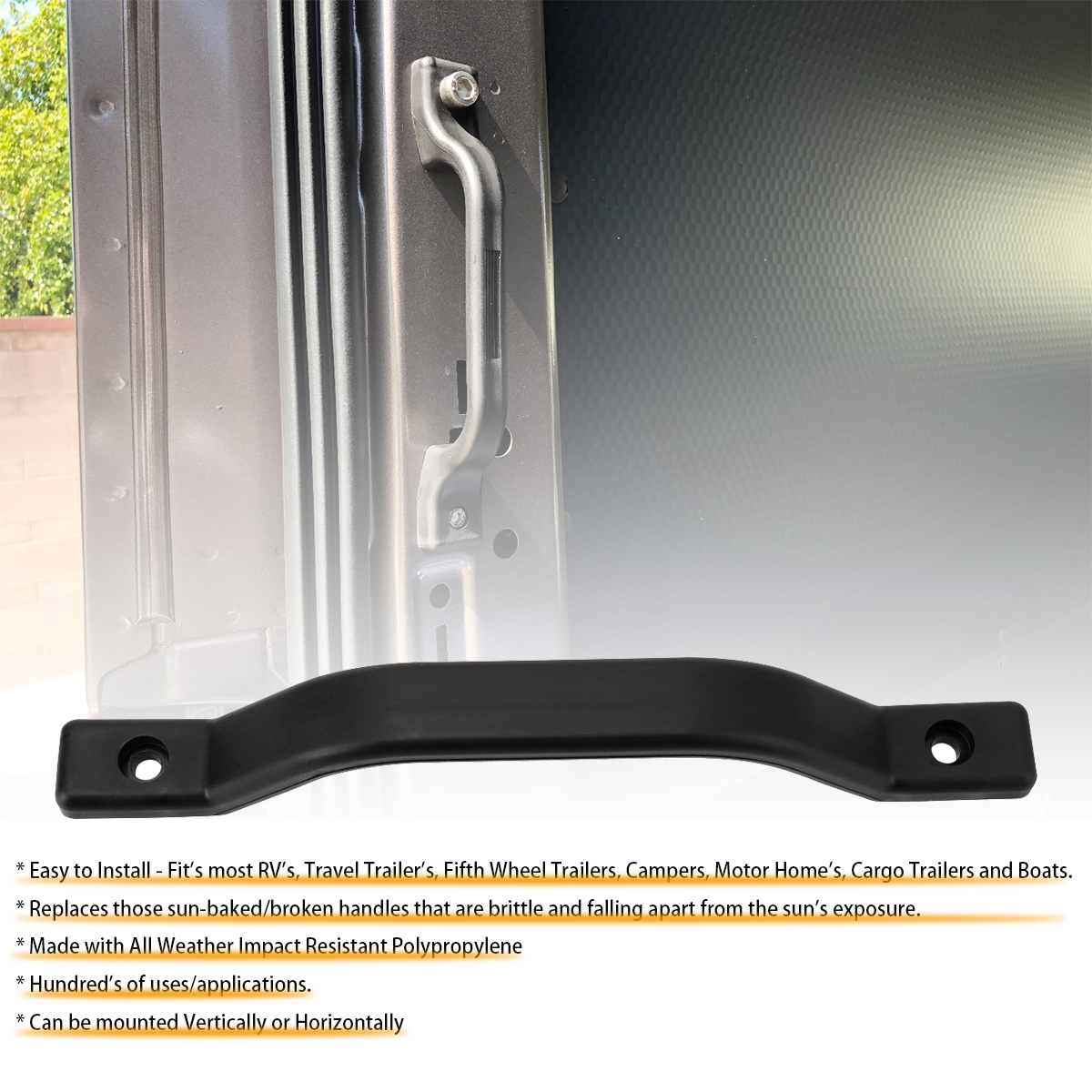 Universal Plastic RV/Trailer Door Grip w/Arm Rest: Versatile Accessory for Various Vehicles