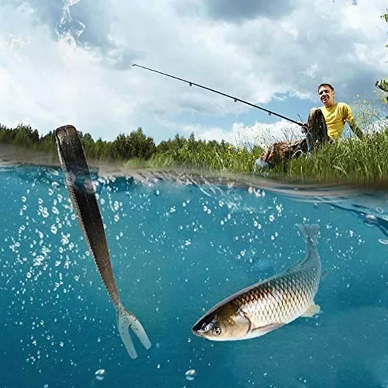 Soft Bait Fish Swimbait Fork Tail With Hook Without Hooks Fishing Lure Artificial Silicone Tackle Goods 250708