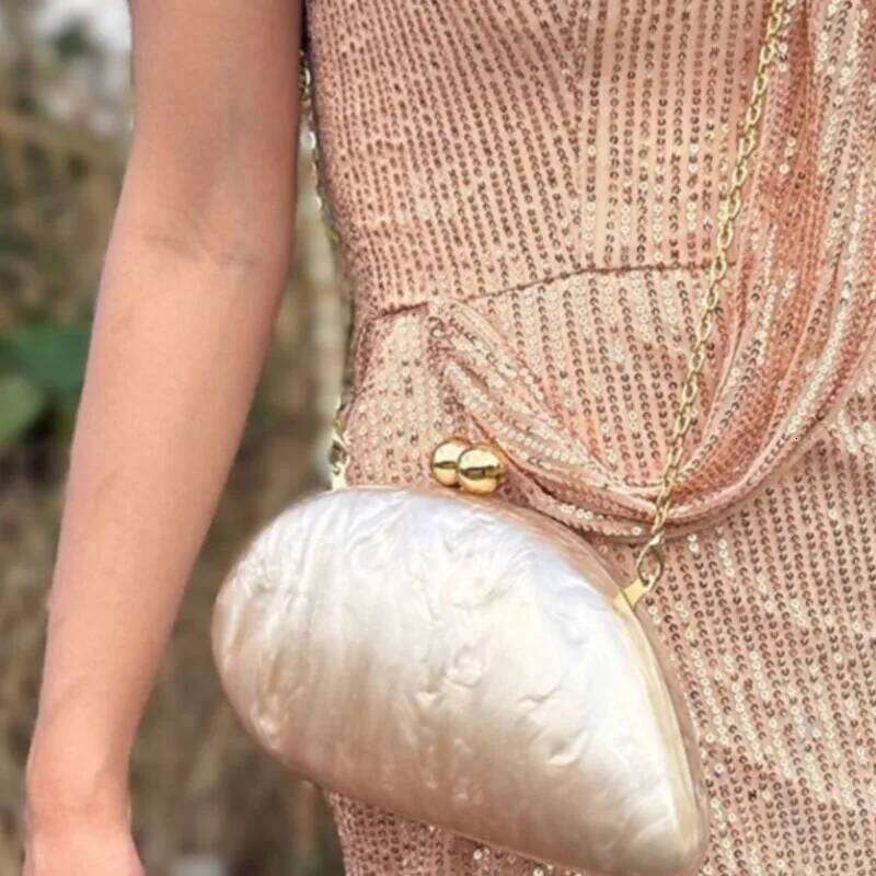 Designer Bags Evening Clutch Bag Women Dia Round Acrylic Handle Trapezoidal Purses And Handbag Wedding Party Luxury Bag