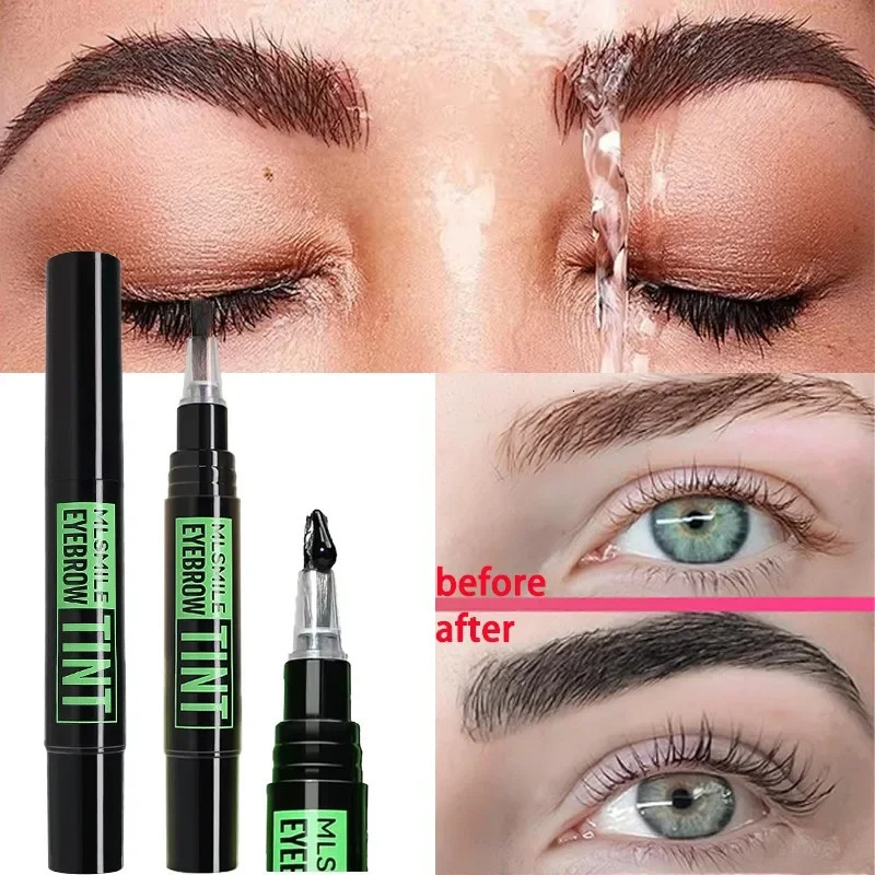 Rotatable Eyebrow Tint Brush Pen Microblading Liquid Semi Permanent Eyebrow Enhancers Long Lasting Brown Eye Brow Tattoo Pencil 250712