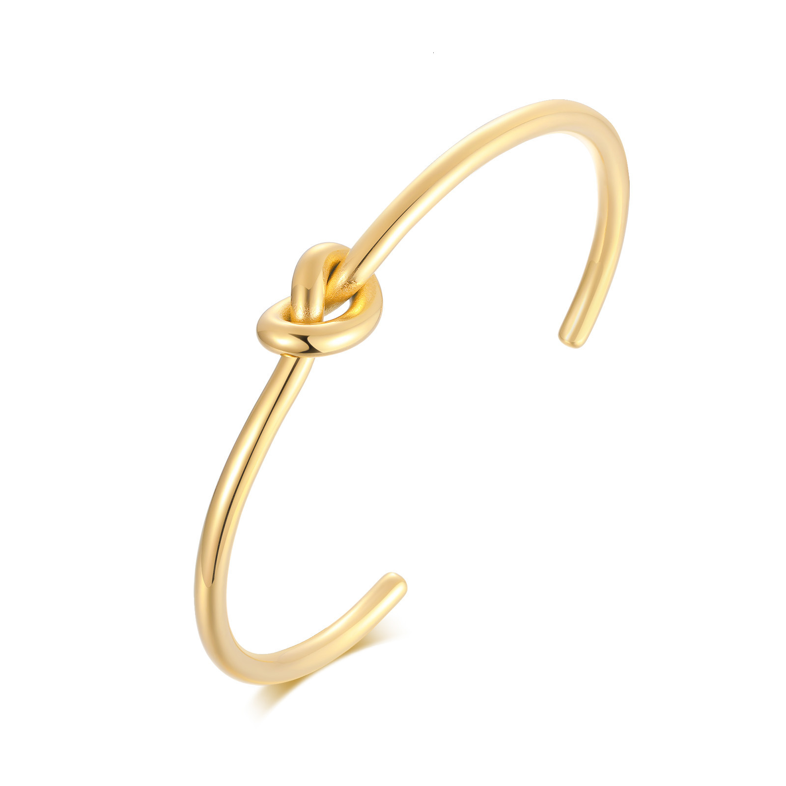 Stainless Steel Open Knot Women's Fashion Bracelet Jewelry Simple Style Hand Accessories ddmythur