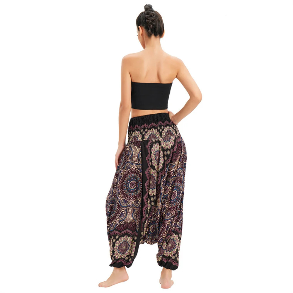 Bohemian Pant Rayon Pantalones Mujer Hippie High Waist Harem Baggy Boho Yoga Wear Pour Femme Calca Feminina Printed 250714