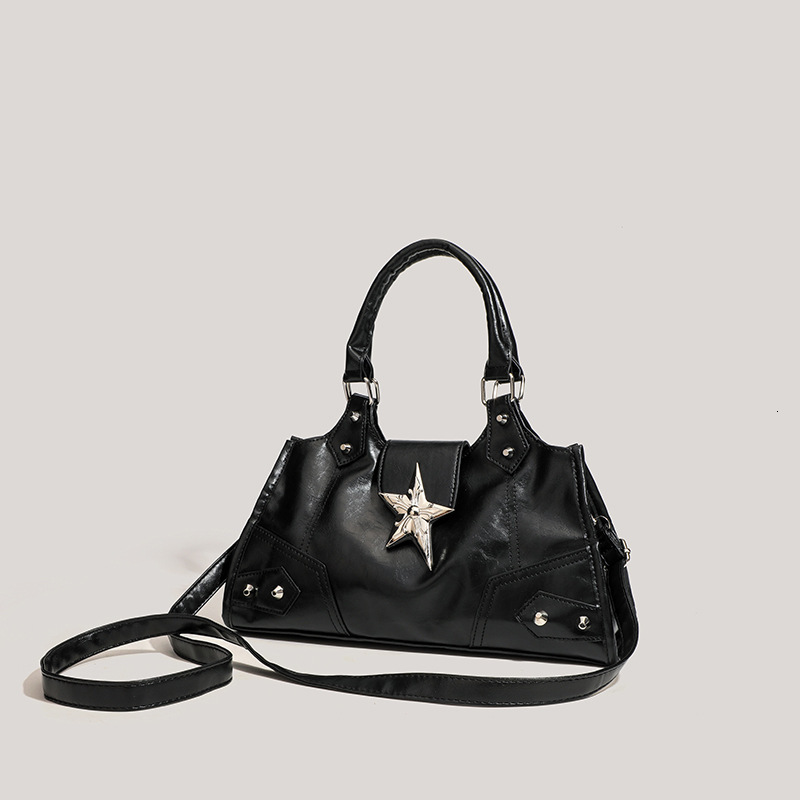 2025 summer new women's shoulder crossbody women's bag niche millennium style fashionable girl handbag motorcycle style new designer bag
