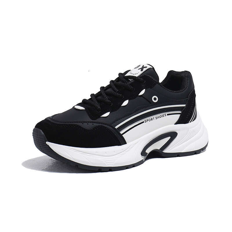 Women's Dad Sneakers 2024 New Autumn High-End Free shipping Versatile Thick-Soled White Soft Sole Non-Slip Travel Hiking Shoes