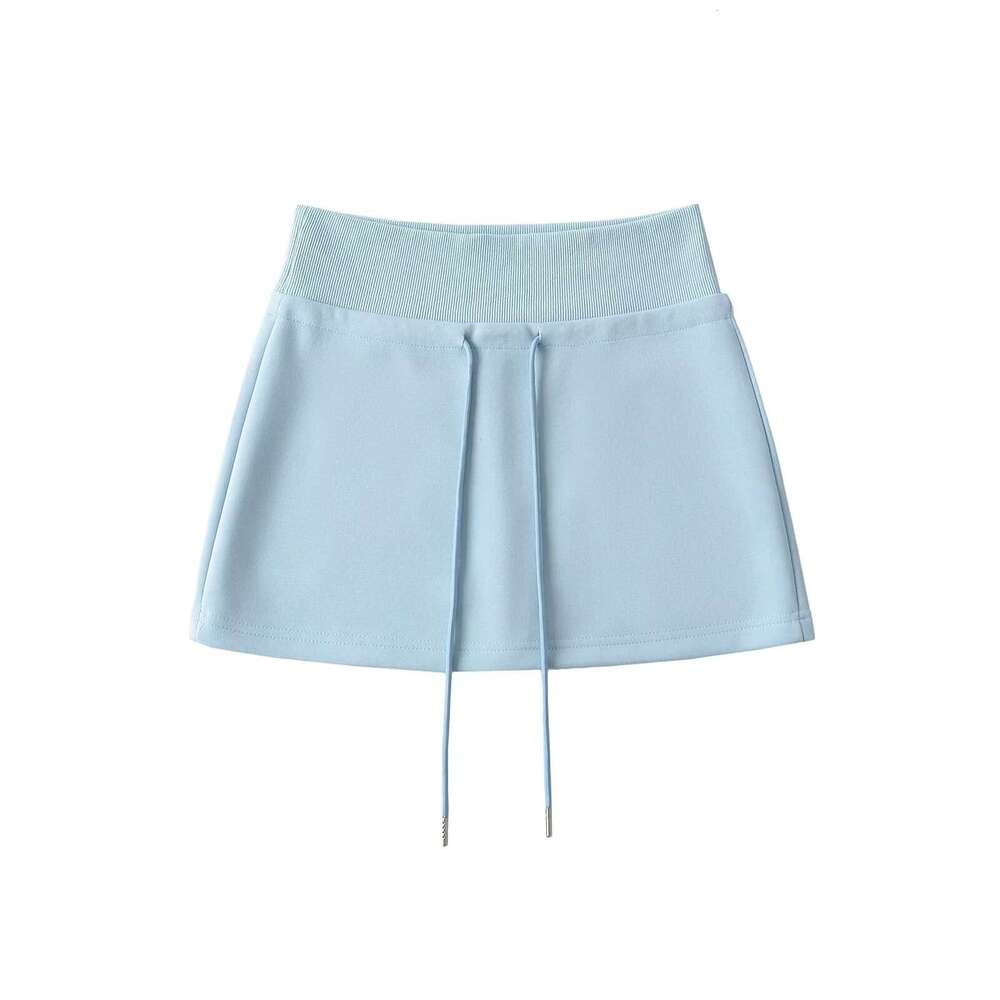 Gray Sports Half For Women New Spring And Autumn Sweatshirt Short High Waist Bodycon Casual A-Line Skirt Pants Summer B5