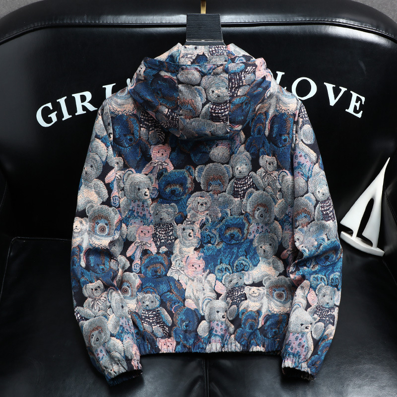 new Free shipping designer coat for man Casual jacket loose fashionable trendy handsome jacket outerwear