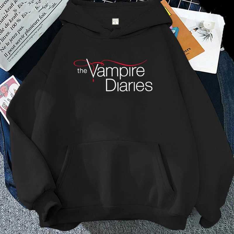 New The Vampire Diaries Print Hoodie Women Men Casual Tops Autumn And Winter Sweatshirts Long Sleeve Harajuku Pullover XJ250717