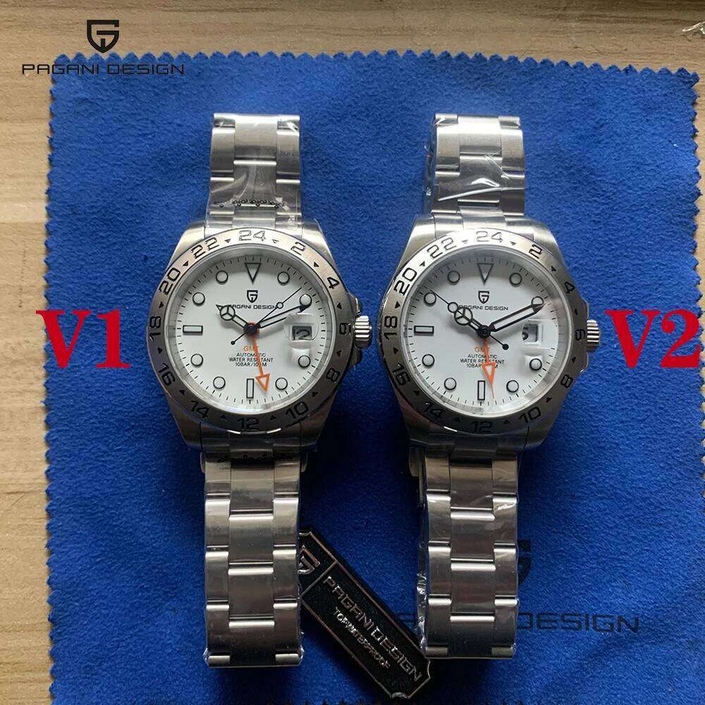 2024 PAGANI Design New Men's Automatic Mechanical Watches GMT 42mm Sapphire Stainless Steel Waterproof Watch Reloj Hombre free shipping