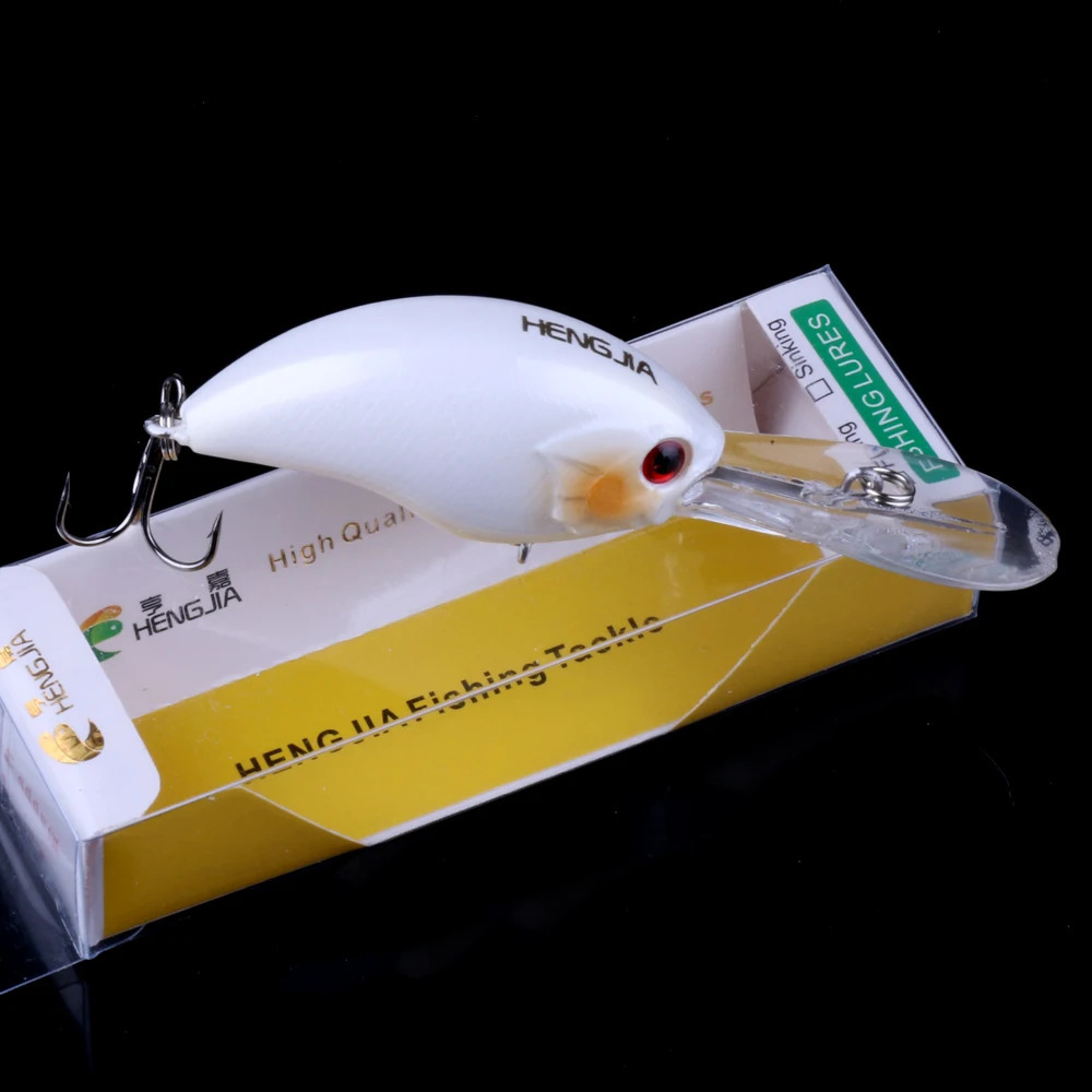 HENGJIA 13G 9CM Fishing Lures Rock Crank Bait Crankbait Minnow Bass Treble Hooks Swim Hard Lure Baits Wobbler Long Big Tongue y250708