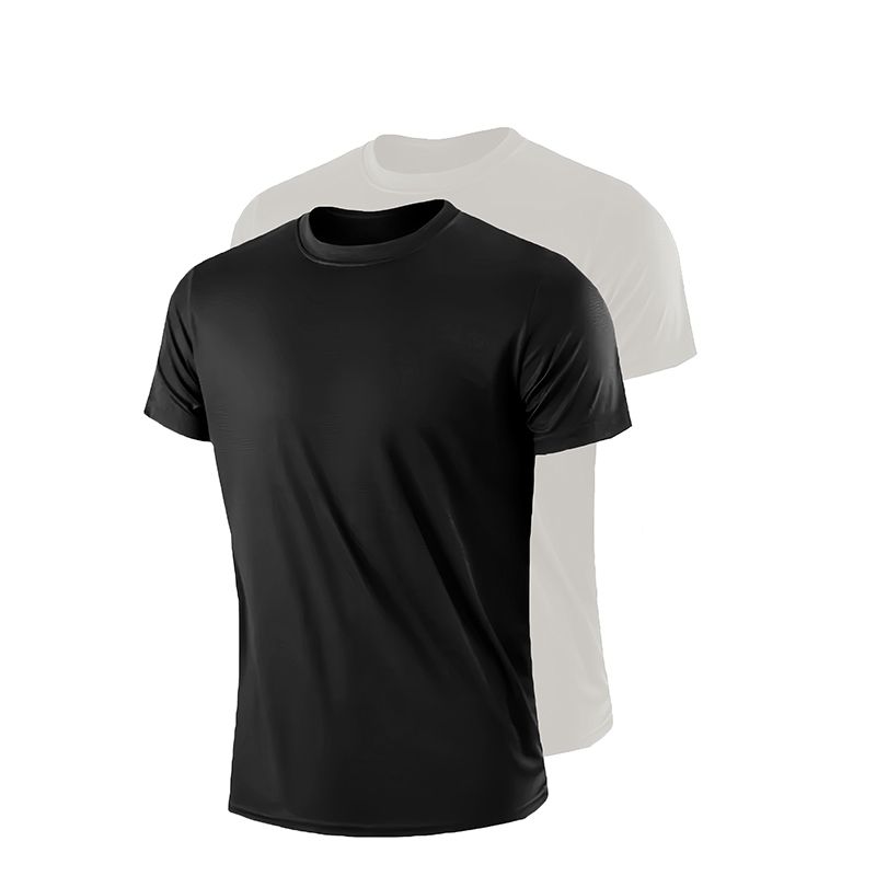 Mens Summer T shirt Black with other colors two piece suit(Suitable for young men and women)