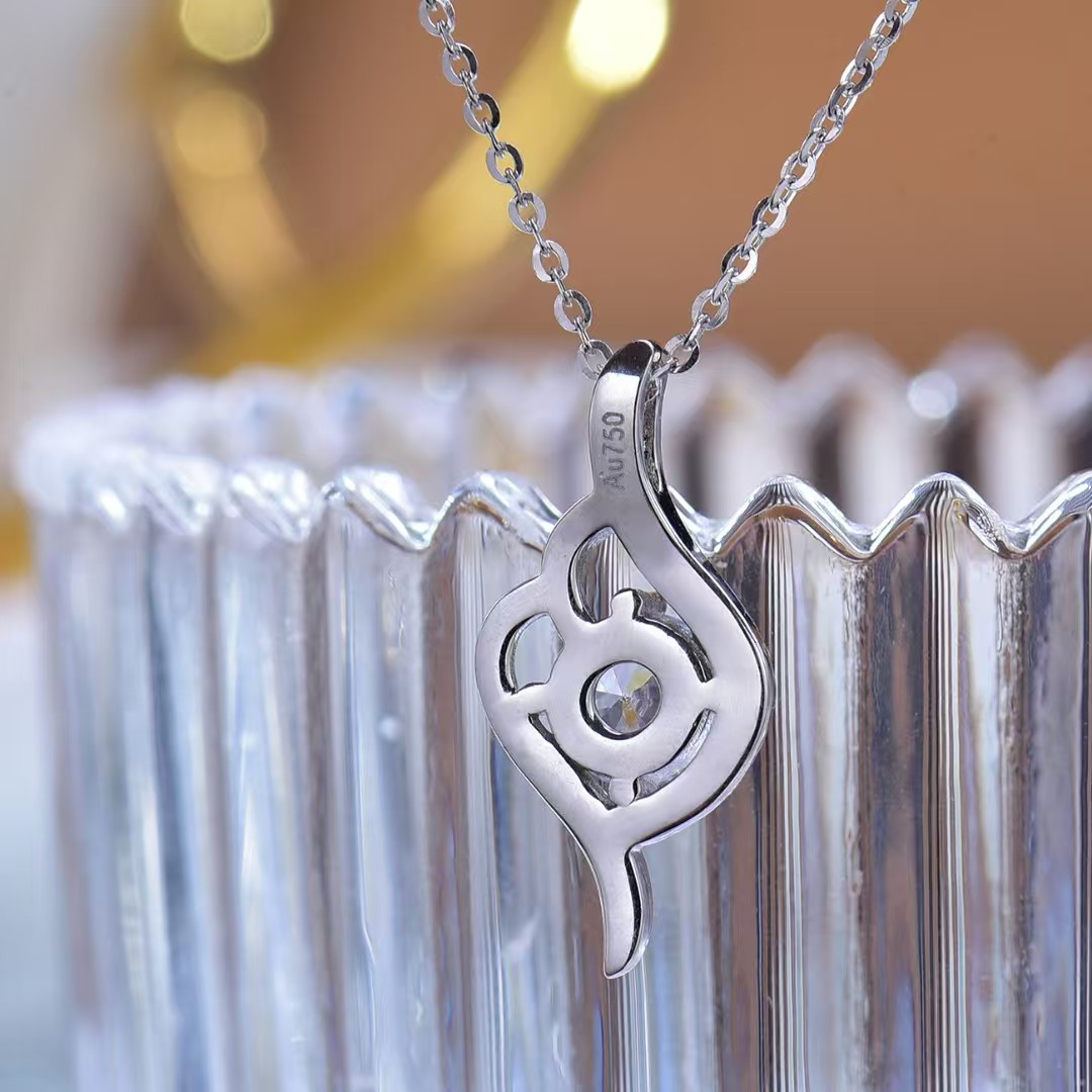 Premium Angel's Love Moissanite Pendant - Elegant Design with High - quality Lab - Created Gem, Perfect Gift for Her