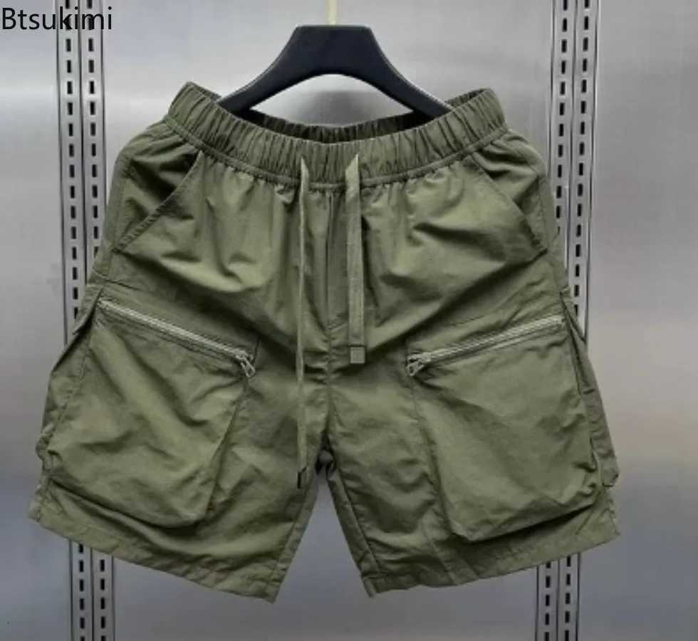 2025 Mens Summer Cargo Shorts Casual Beach Surfing Quick Dry Sport Shorts for Men Vintage Loose Multi-pocket Fitness Sweatpants W250718