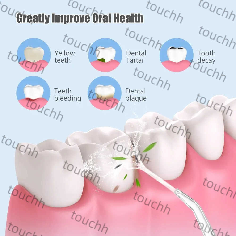 Oral Irrigator Portable Dental Water Flosser USB Rechargeable Water Jet Floss Tooth Pick 4 Jet Tips 220ml 3 Modes IPX7 1400rpm H250718