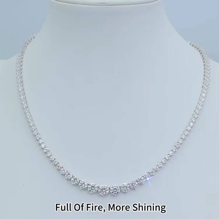 Wholesale Price Fine Jewelry Bracelet Silver 925 Gold Plated VVS Certificate Moissanite Tennis Chain Jewelry Sets Dropshipping