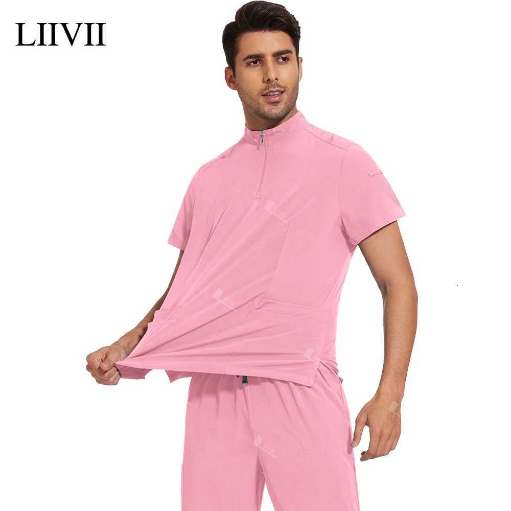 Unisex Medical Uniform Surgical Uniforms Woman Scrub Set Beauty Salon Workwear Clinical Scrubs Tops Pant Doctor Nursing Suit Men Z250718