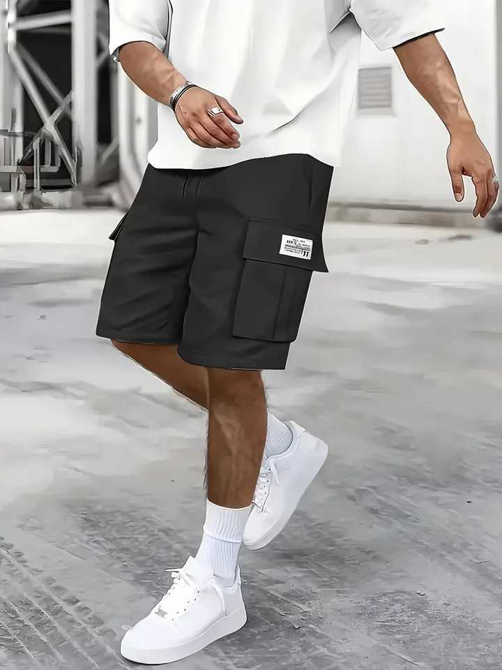 Mens work shorts; summer comfort; multi-pocket; outdoor leisure sport beach pants; elastic waistband Y2508141
