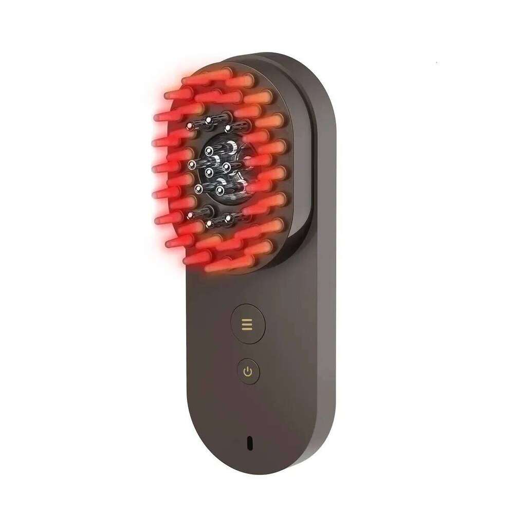 Electric Salon Scalp Care Hair Growth LED Red Light Vibration Massage Comb Device