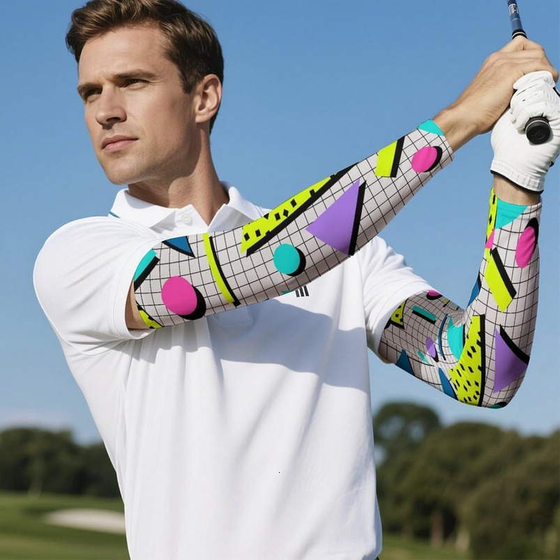 Funny Retro UV Protection Ice Silk Sunscreen Sleeve, Outdoor Summer Sports