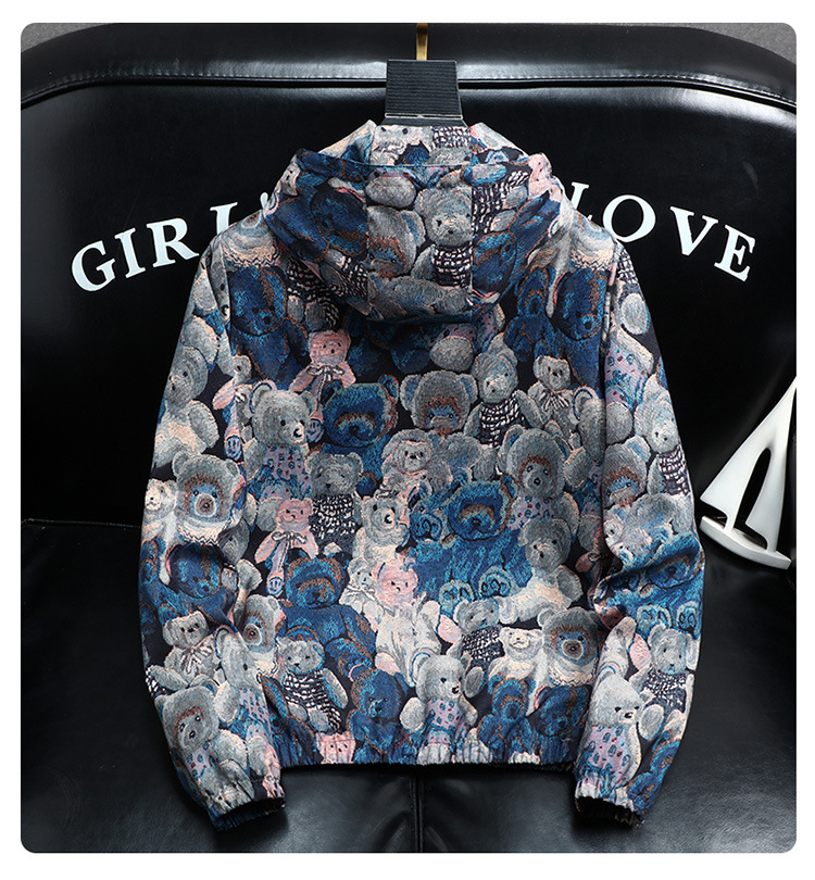new Free shipping designer coat for man Casual jacket loose fashionable trendy handsome jacket outerwear