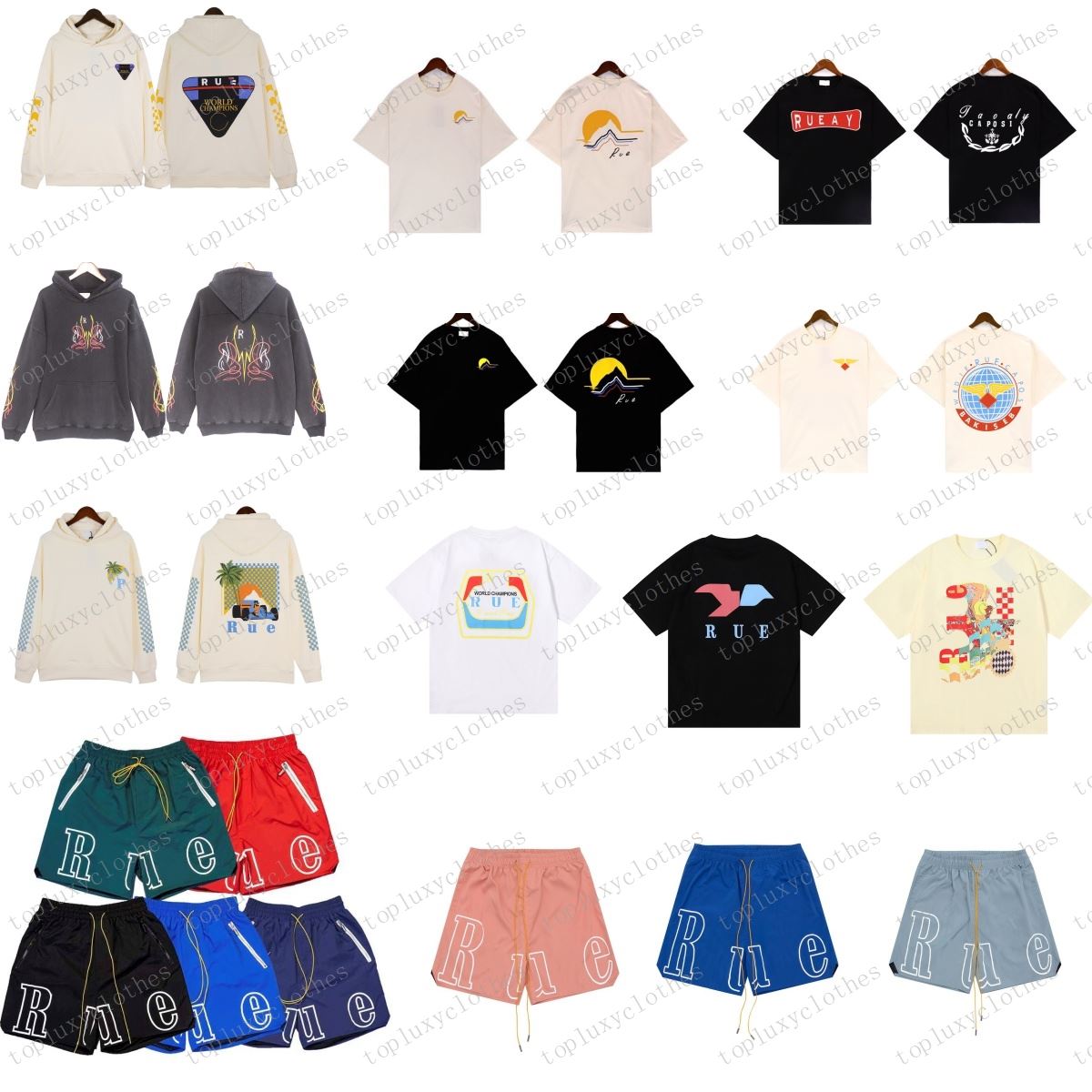 rhudeshrit shorts Designer Mens T Shirt Men Womens Shirts sweatshirt mens hoodie pants sweatpants Women Tshirt Sweater streetwear hoodie AN87