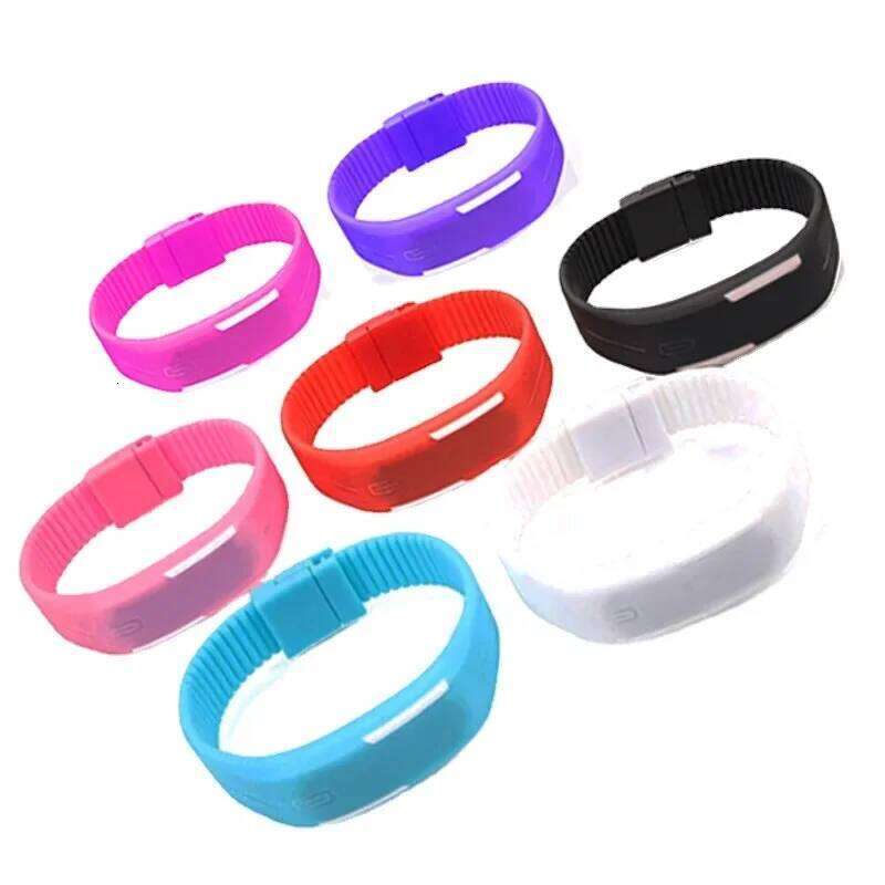 free shipping Sport Digital Children Watches Women Hot Silicone Strap LED Display Kids Watch Girls Boys Wristwatch Man Clock Reloj D