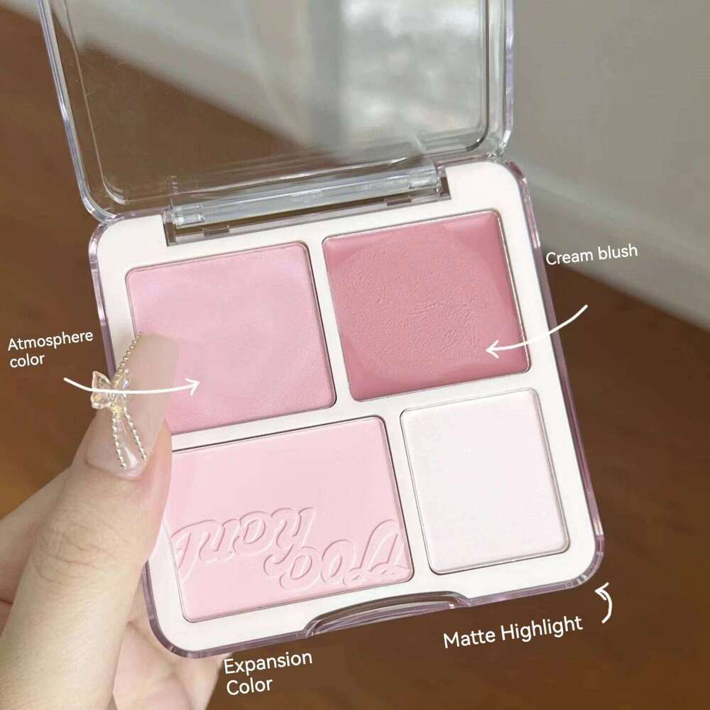 Judydoll 4 Powder Blush Cream Clay Palette Matte Expanding Color Highlight Brightening Comprehensive Disk Makeup X250718