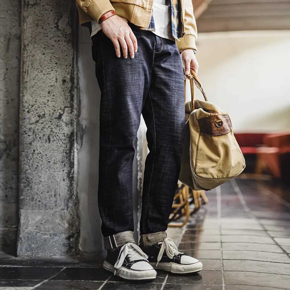 13.5oz Heavyweight Selvedge Raw Denim Jeans Straight Pants Versatile Trousers for Mens Autumn and Winter X250718