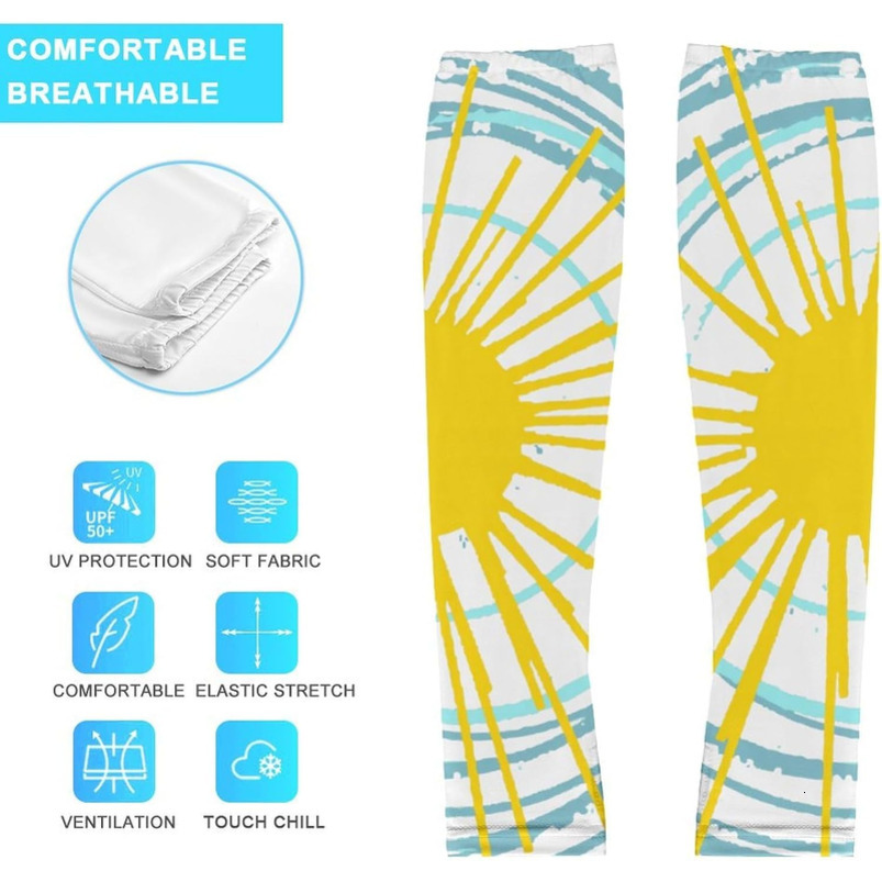 Mud Print Style UV Protection Ice Silk Sunscreen Sleeve, Outdoor Summer Sports