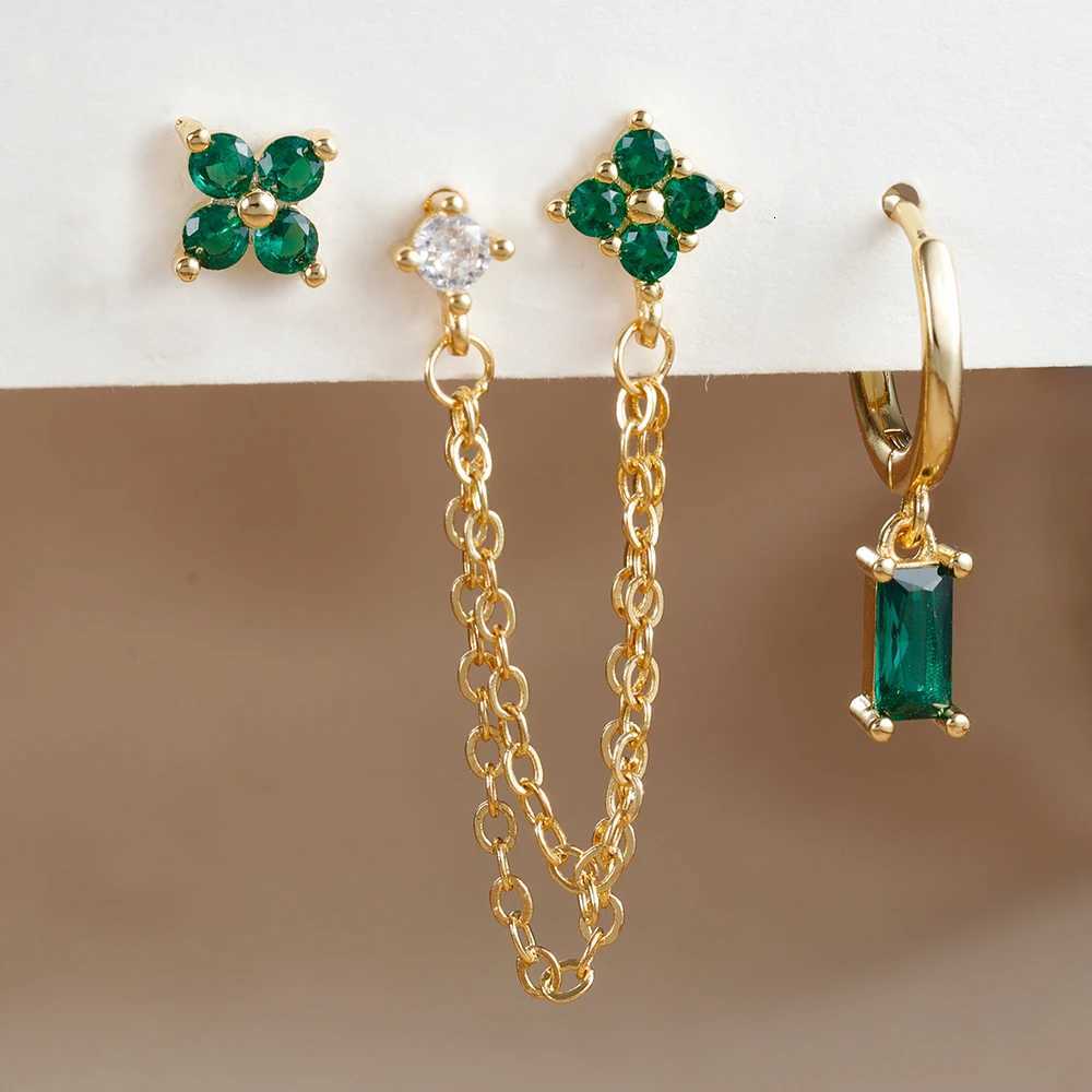 3PCS Exquisite Stainless Steel 12 Constellation Birthstone Earrings Set for Women Cartilage Piercing Earrings Fashion Jewelry X250718