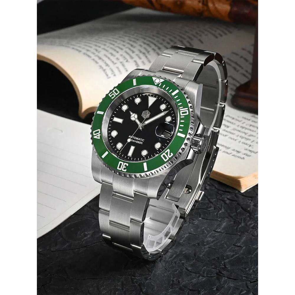 San Martin New 40mm Water Ghost Diver Men Business NH35 Automatic Mechanical Watch Sapphire Waterproof 200m SN0017 free shipping