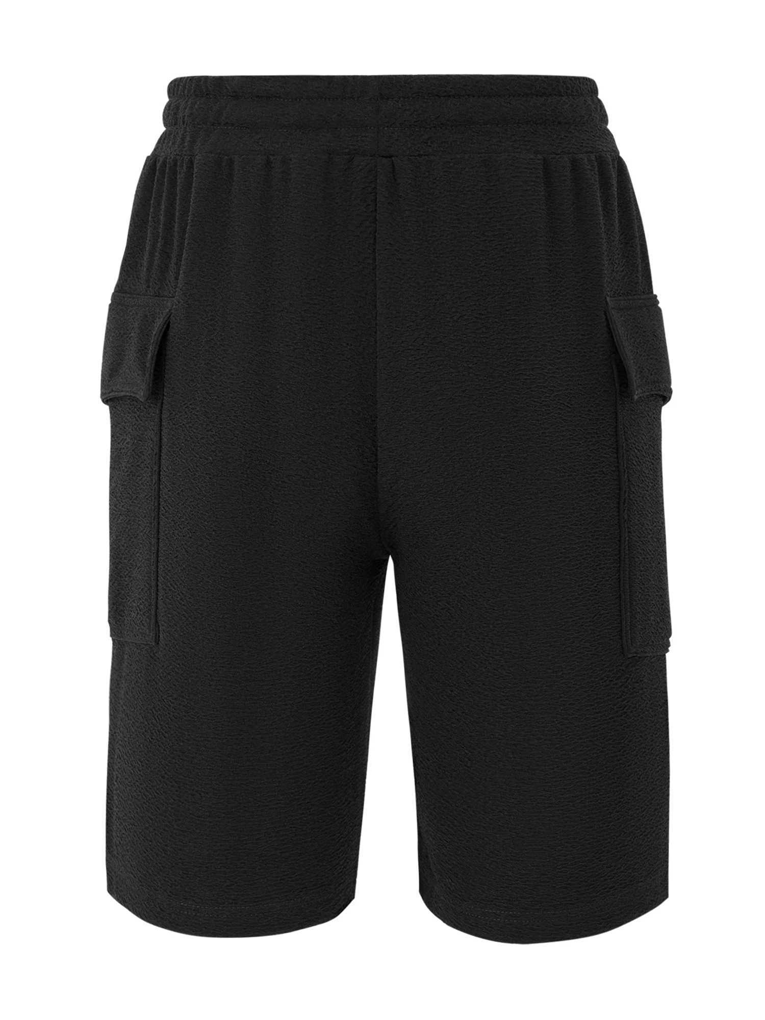 Men s Lightweight Breathable Shorts Stylish Solid Color Athletic Shorts with Multiple Pockets for Outdoor Activities and W250718