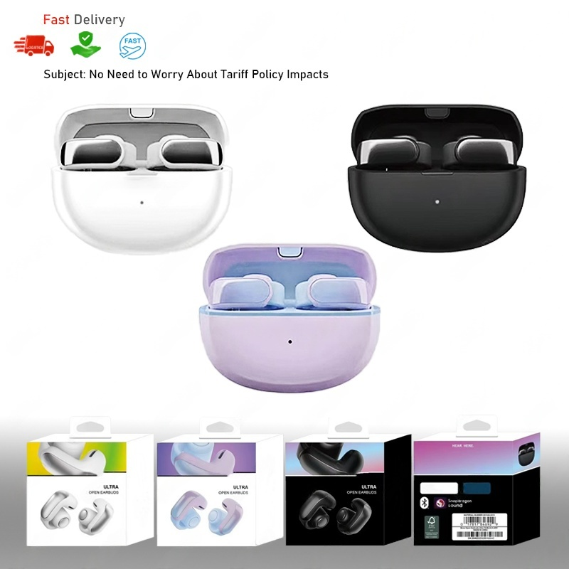 BS Ultra Open Earbuds wireless Headphones Bluetooth HD Mic Call Earphones TWS sports waterproof Ear Clip in-ear touch game Headsets For Phone