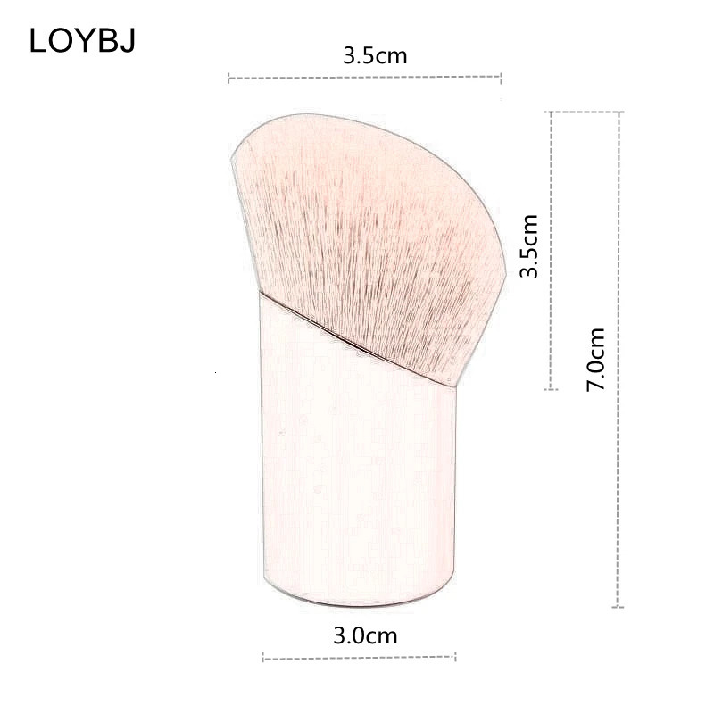 LOYBJ 1pcs Powder Makeup Brush Oblique Round Head Powder Foundation Blush Contour Brushes Professional Cosmetic Blending Tools 250716