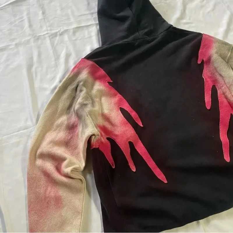 2024 Y2K Retro American Street New Dark Gothic Harajuku Eye Embroidered Loose Hoodie Hoodie X250718