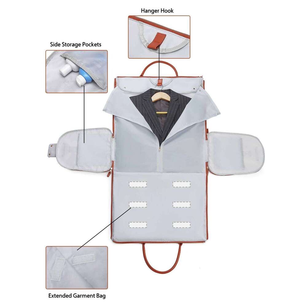 55L Travel Garment Weekender Carry On Lage With Shoe Bag And Trolley Strap Portable Suitcase Global Dropshipping MDNG