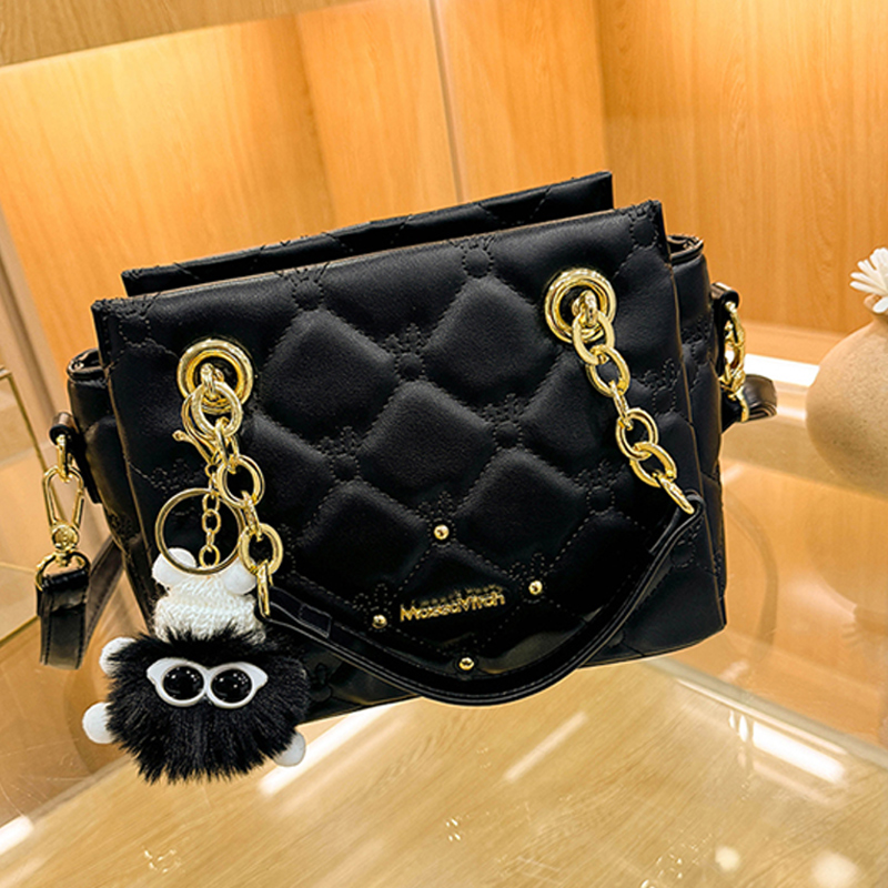 new arrival! Multi compartment large capacity handbag, cute style single shoulder ten font women's small square bag