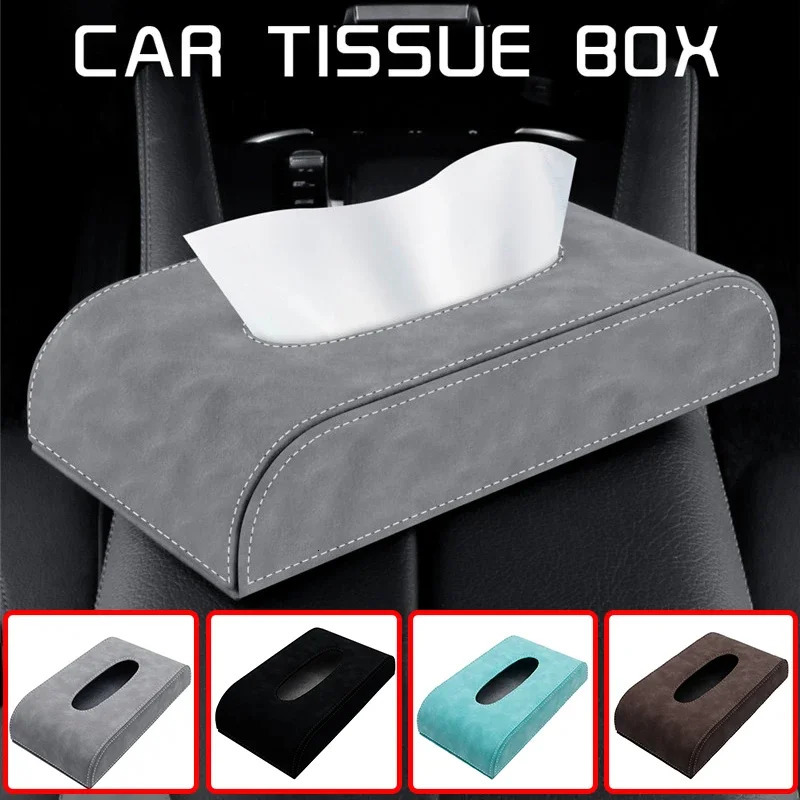 Car Tissue Box Holder Center Console Armrest Napkin Box Car Seat Back Armrest Rectangular Pumping Paper Box 250715