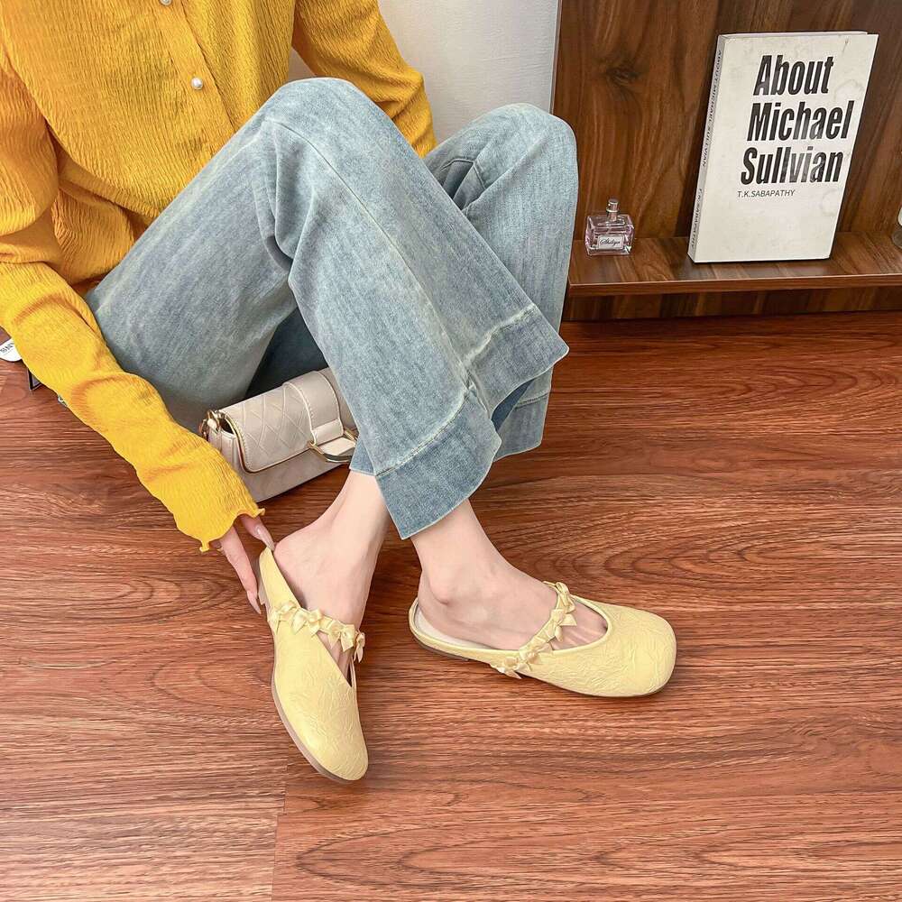 2025 Summer New Fairy Style Thick-Soled Women's Fashion Casual Mules Slip-On Lazy Shoes