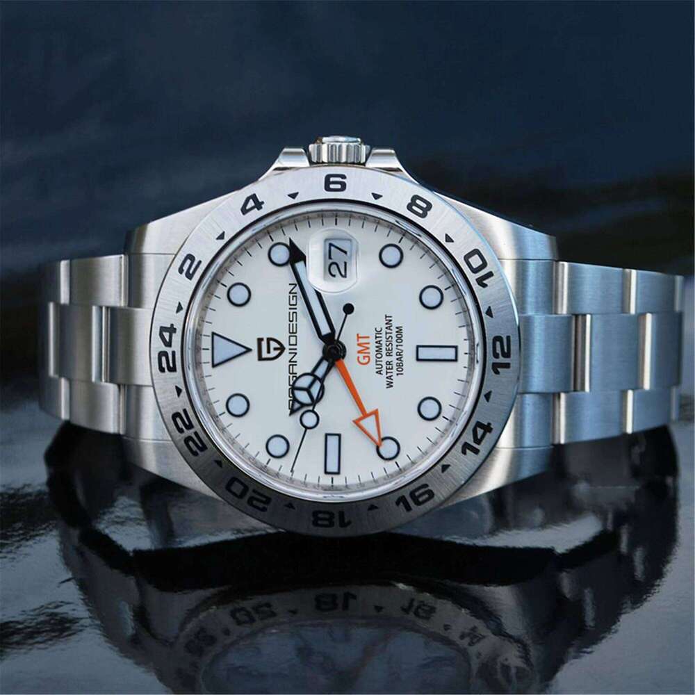 2024 PAGANI Design New Men's Automatic Mechanical Watches GMT 42mm Sapphire Stainless Steel Waterproof Watch Reloj Hombre free shipping