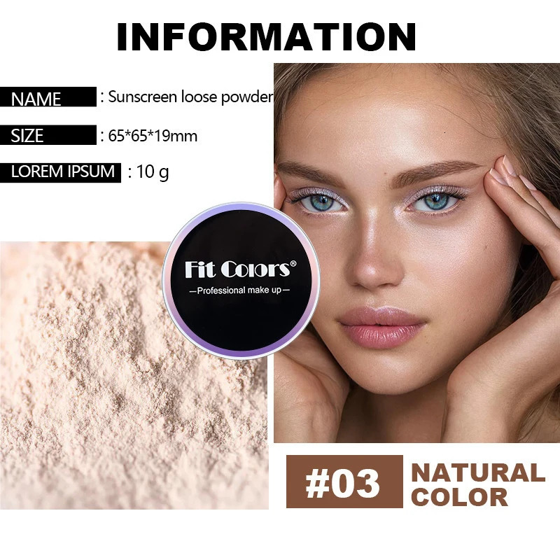 4 Color Loose Powder Makeup Concealer Face Powder Oil-control Long Lasting Waterproof Matte Light Nude Translucent Powder Makeup 250716