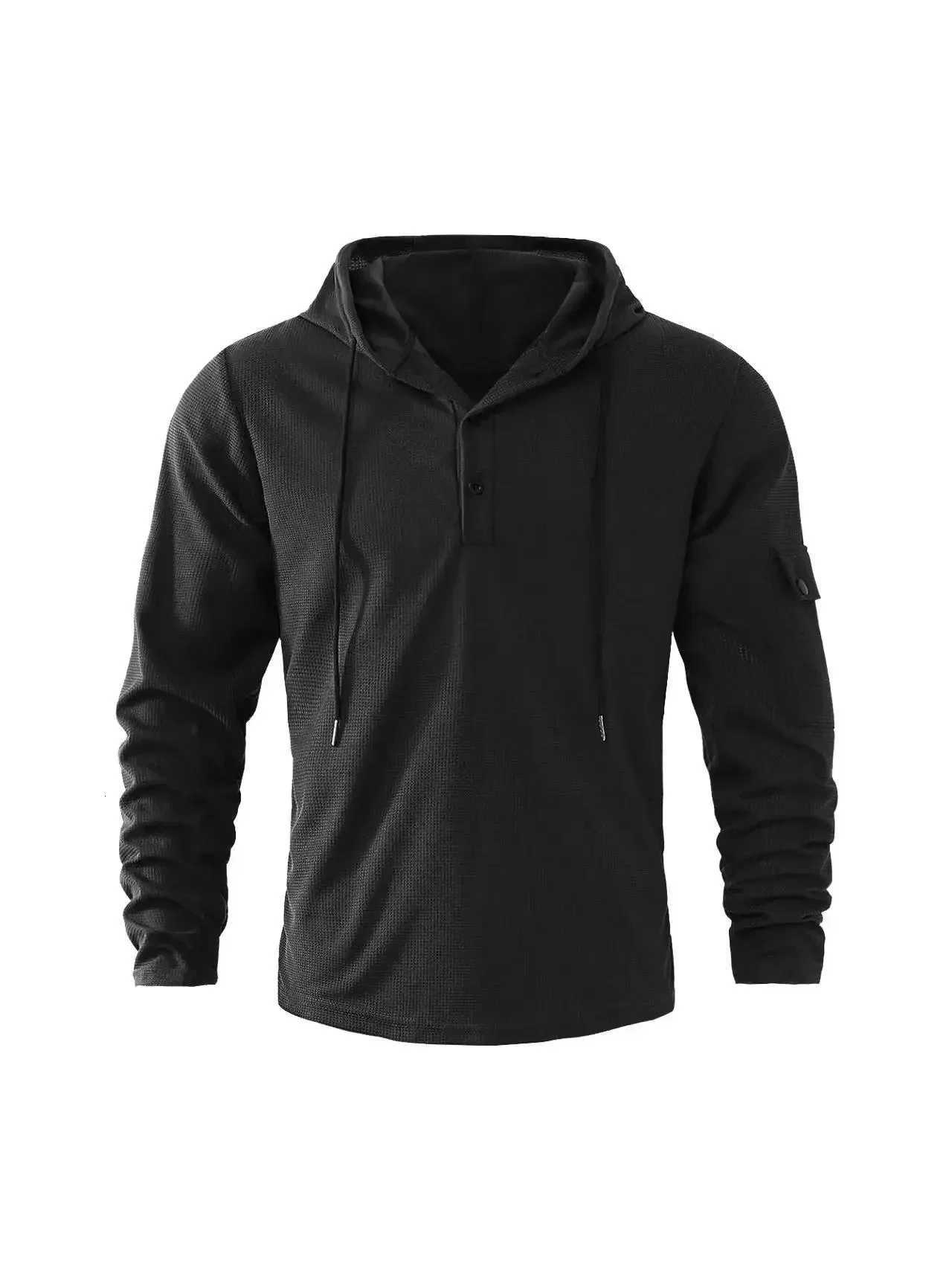 2025 Spring and Autumn New Mens Sports Fitness Button Hoodie Fashionable and Casual Versatile Breathable Running Coat XJ250714