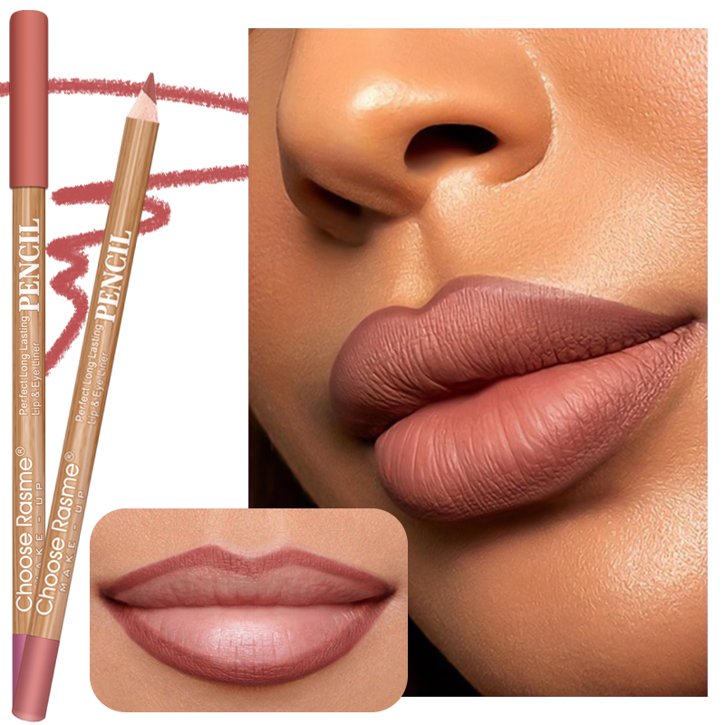 Choose Rasme 12PCS 15CM Woodgrain Lip Liner Pencils Set - Matte Long Lasting Waterproof Lipstick Outline Makeup Tools