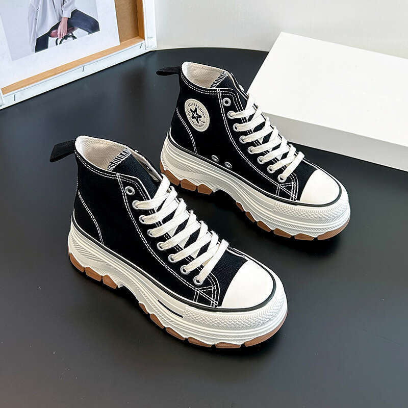 Free shipping Canvas Shoes for Women, Internet Celebrity Style, Free shipping High-Top Free shipping Casual Women's 2024 Spring New Student Cloth