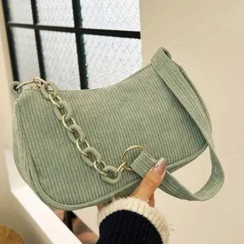 5 Vintage Handbags Women Autumn Winter Corduroy Underarm Bag Zipper Shoulder Small Bags Female Soft Casual Cluh Handbag XJ250718