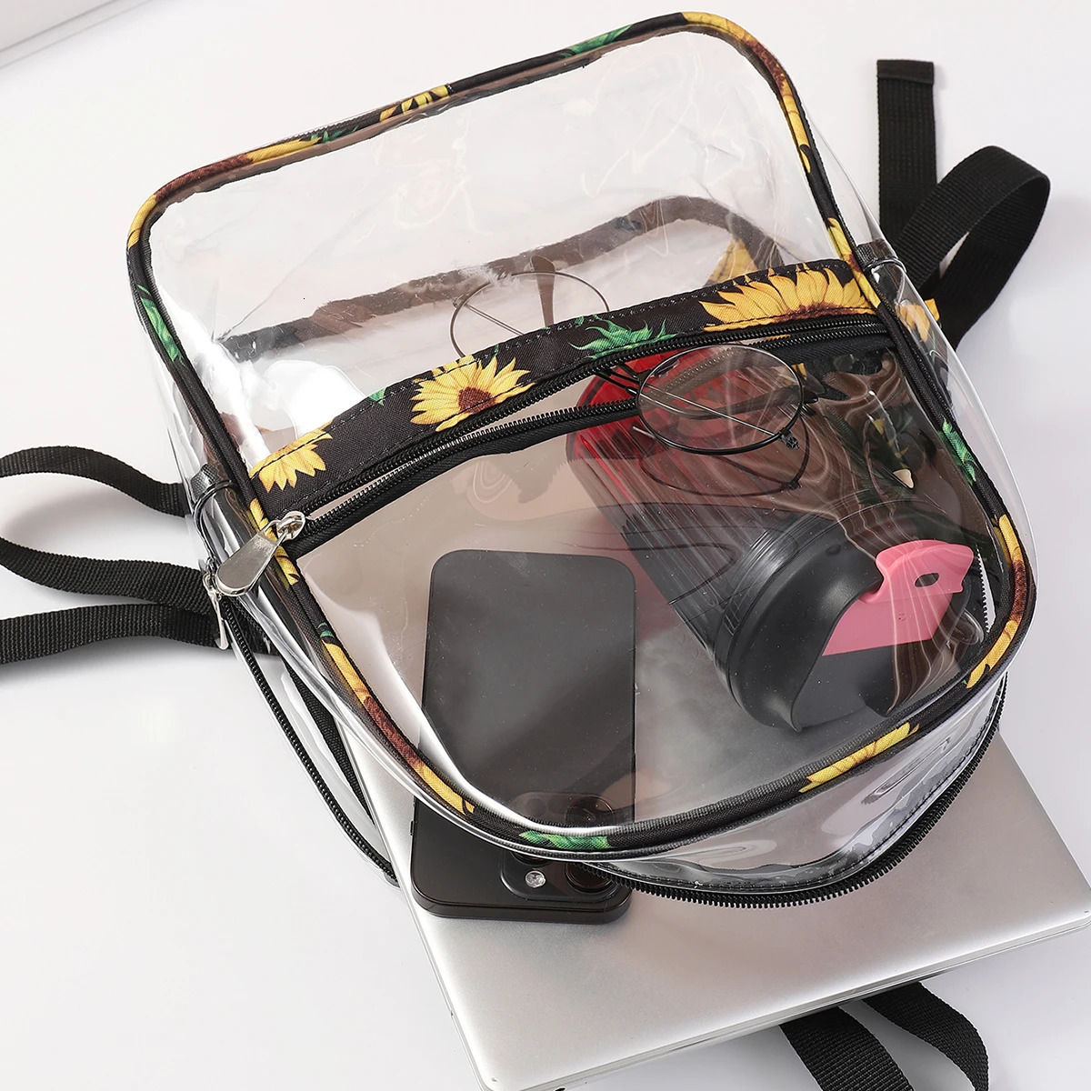 PVC Backpack Large Capacity Womens Backpack Childrens Backpack Organizer Bag Transparent Bag Waterproof and Stain Resistan 250714